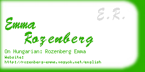 emma rozenberg business card